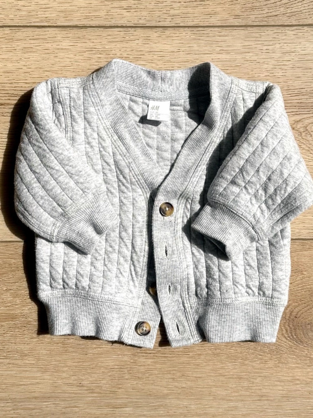 H&M Gray Quilted Cardigan